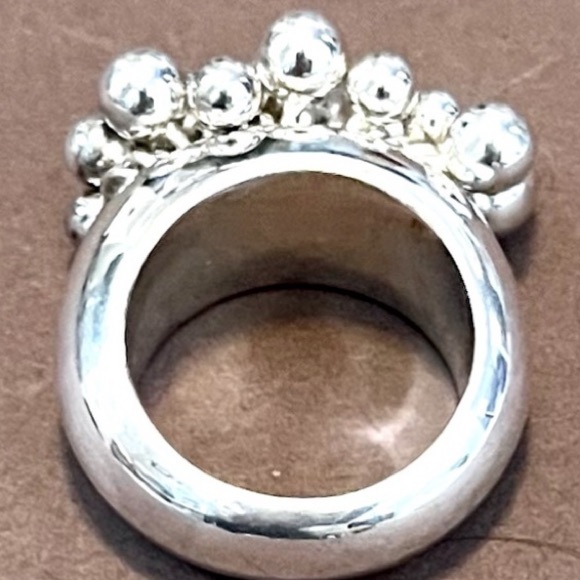 RARE Silpada Vintage Sterling Silver ChaCha Floating Silver Bead Ring Price FIRM - Picture 7 of 13